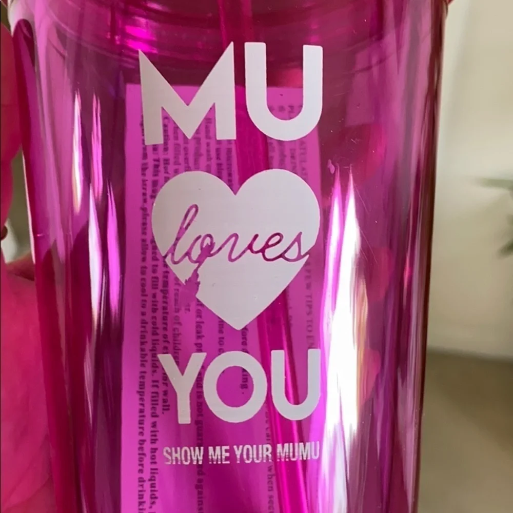NEW show me your mumu tumbler cup w/straw